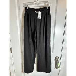 H&M Black Wide Leg Pants Girls Kids Size 16 Elastic Waist Casual Comfort